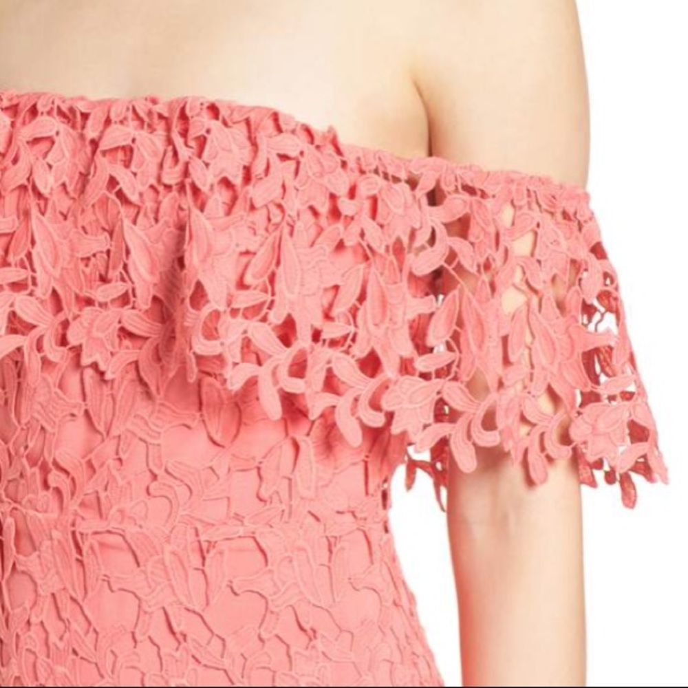 SOLD - ASTR the label coral off the shoulder dress - Picture 5 of 7